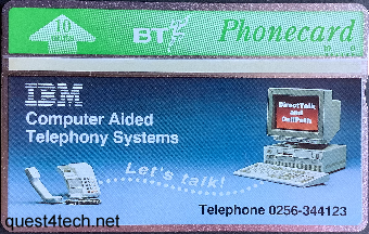 IBM computer phonecard