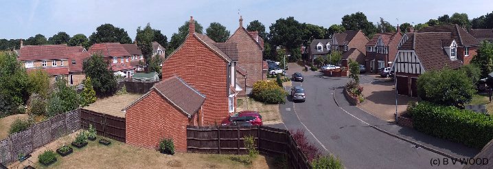 Panaramic view taken from back bedroom of my house in summer.